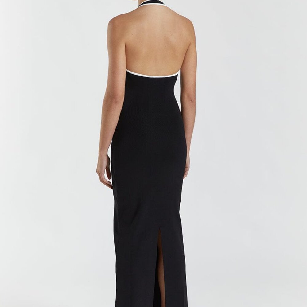 DISSH KARLIE BLACK BIND HALTER KNIT DRESS - Picture 7 of 7